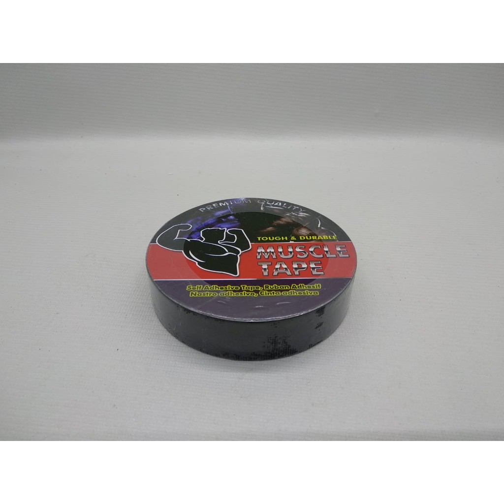 

Lakban kain Hitam 1"/ isolasi linen satu inci / Cloth Tape Muscle tape 23 mmx8m