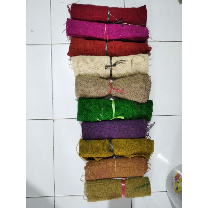 Kain Goni Burlap warna 50x40cm