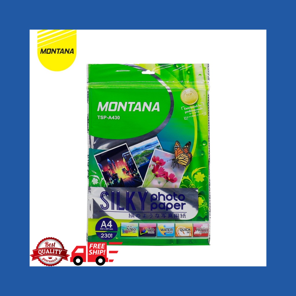 

KERTAS FOTO MONTANA A4 SILKY 230GR