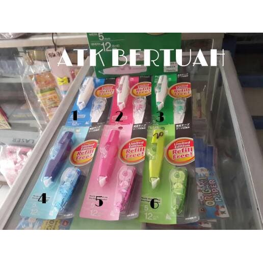 

Correction Tape - Tipex Kenko - Refill Tipex Tombow Tip Ex Roll Kering Correction Tape Whiper Plus