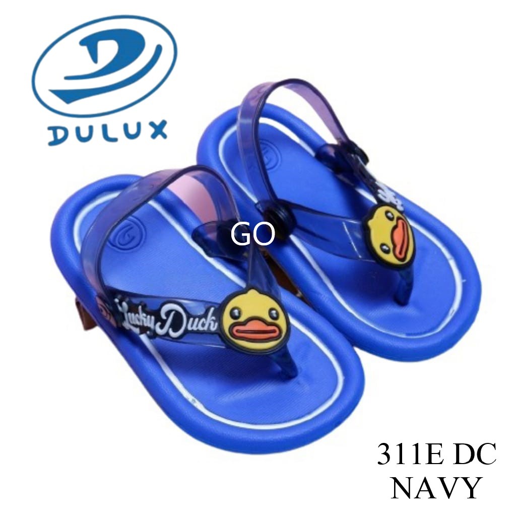 gos DULUX 311E DUCK Sandal Jepit Balita Anak Cewek Tali Belakang Motif Bebek Sandal Jepit Perempuan