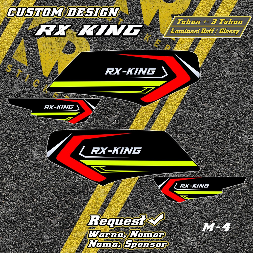 Striping Rx King Custom desain , Sticker Rx king Variasi Request Desain decal rx king