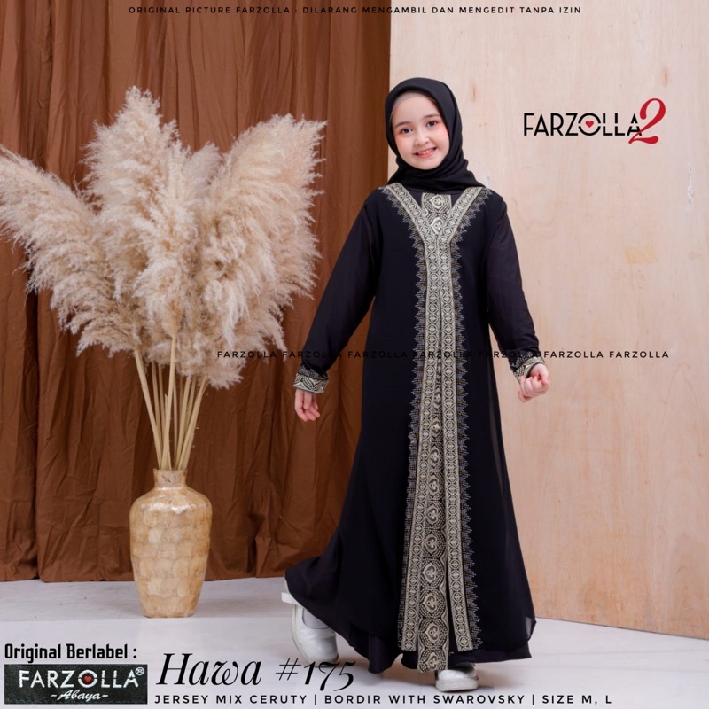 Gamis Hawa #175 Dress Original By Farzolla 2 Longdress Busana Muslimah