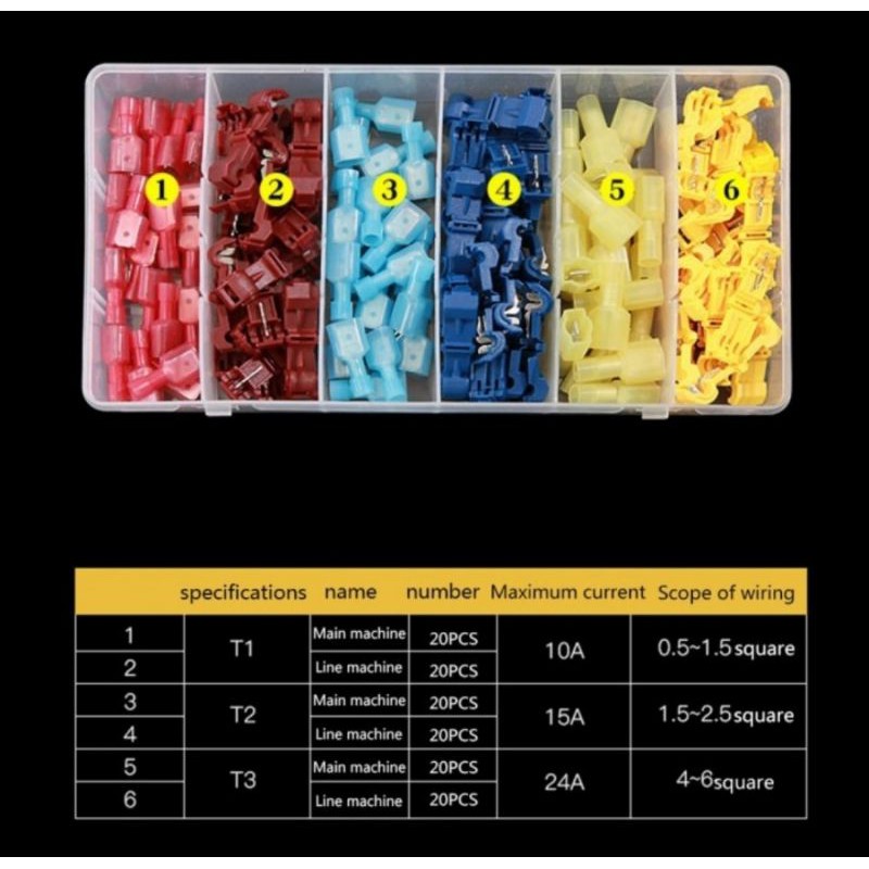 Terminal Konektor Kabel Jumper T Tap 120 pcs