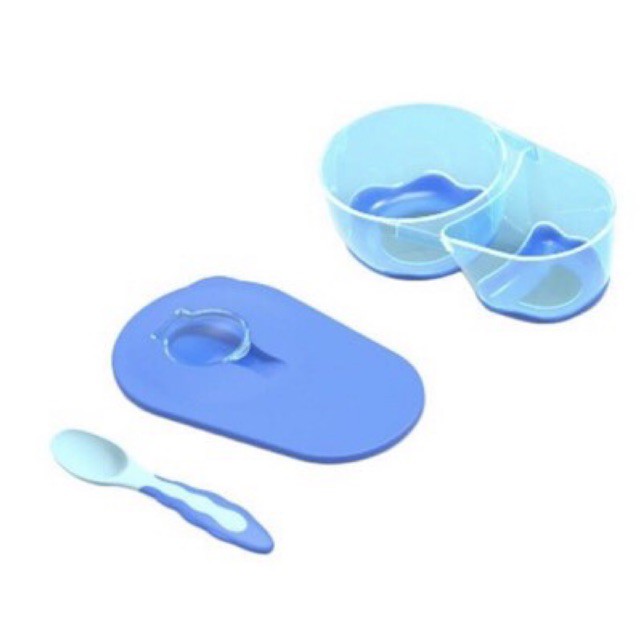 Baby Safe Divided Bowl with Spoon AP010 - Tempat Makan Mangkok Bayi Dengan Sendok