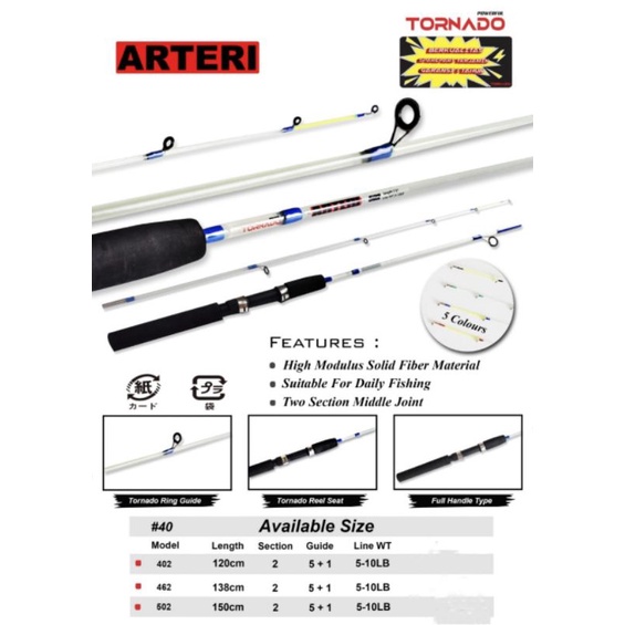 joran fiber super lentur tornado 120cm