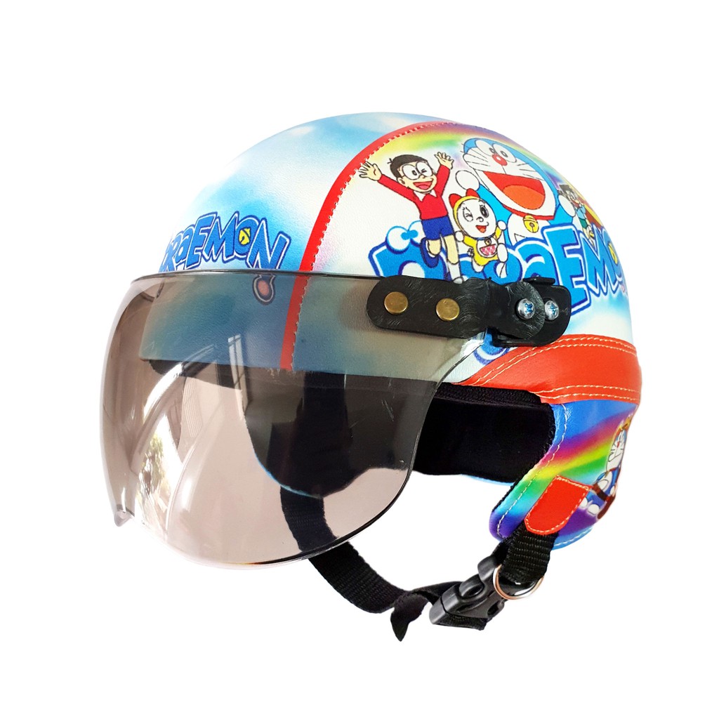 Helm Anak SPECIAL RETRO DORAEMON Murah / Helmet Non SNI / Helm Karakter Kartun Lucu / Helm Anak Cowok Laki Laki 1 2 3 4 5 Tahun