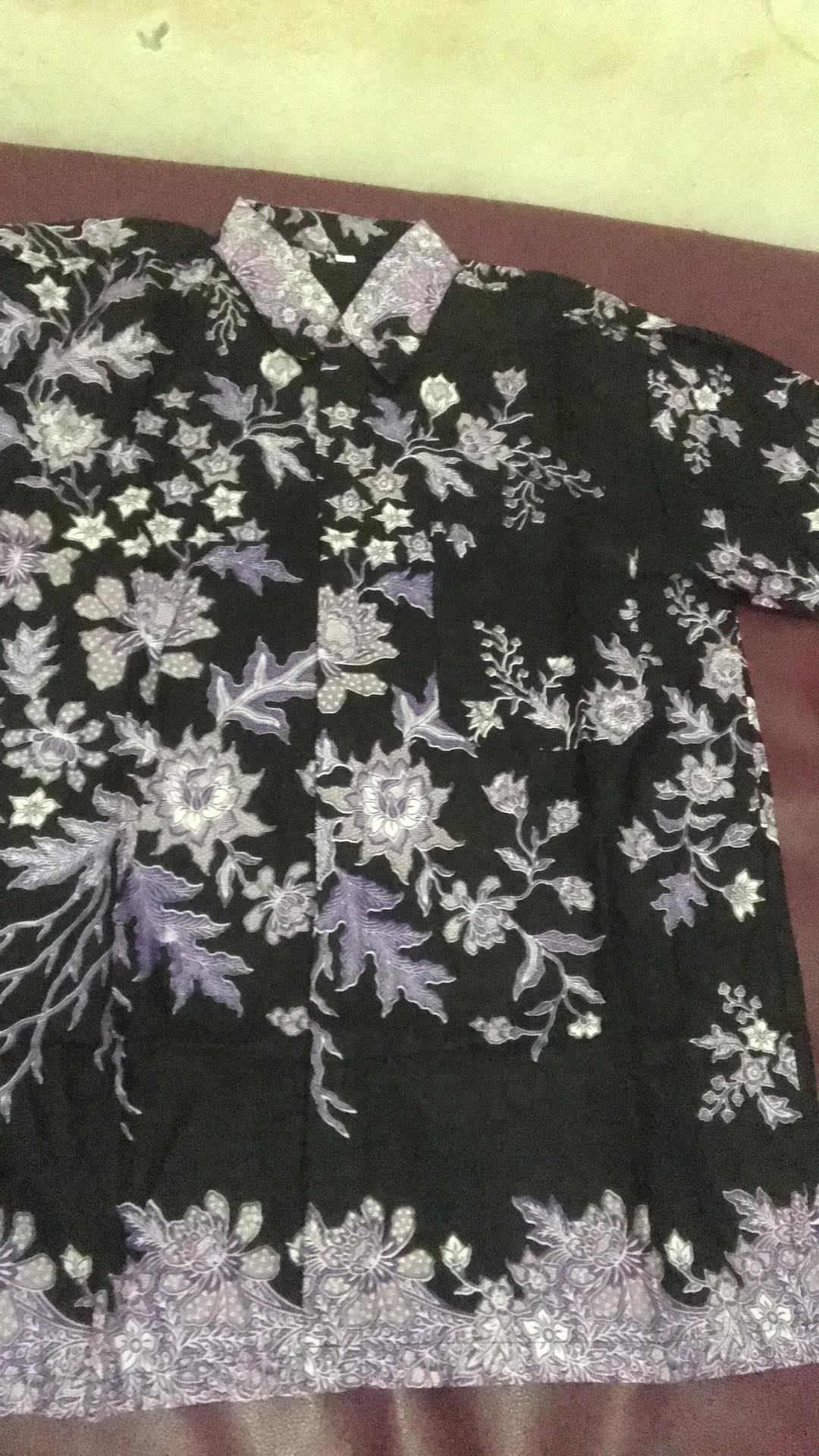 Baju Couple Ayah Dana Anak Terbaru Motif Cibulan Ungu,batik Keluarga,kemeja Pria,batik Anak