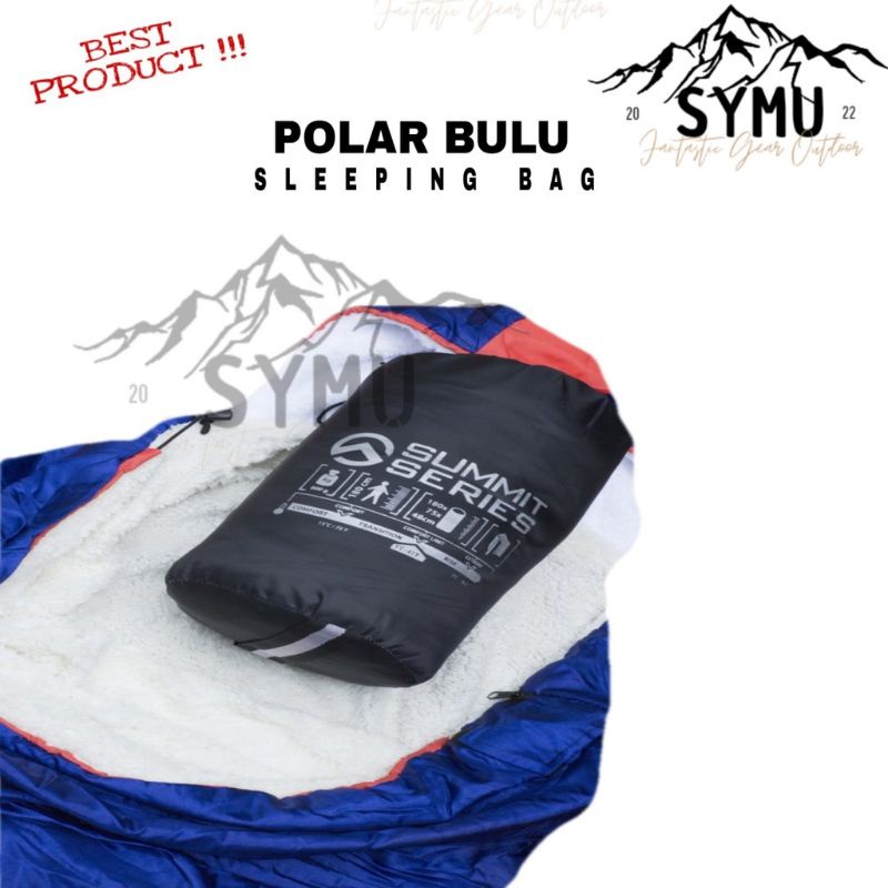 SLEEPING BAG SUMMIT SERIES UKURAN BESAR POLAR BULU TEBAL