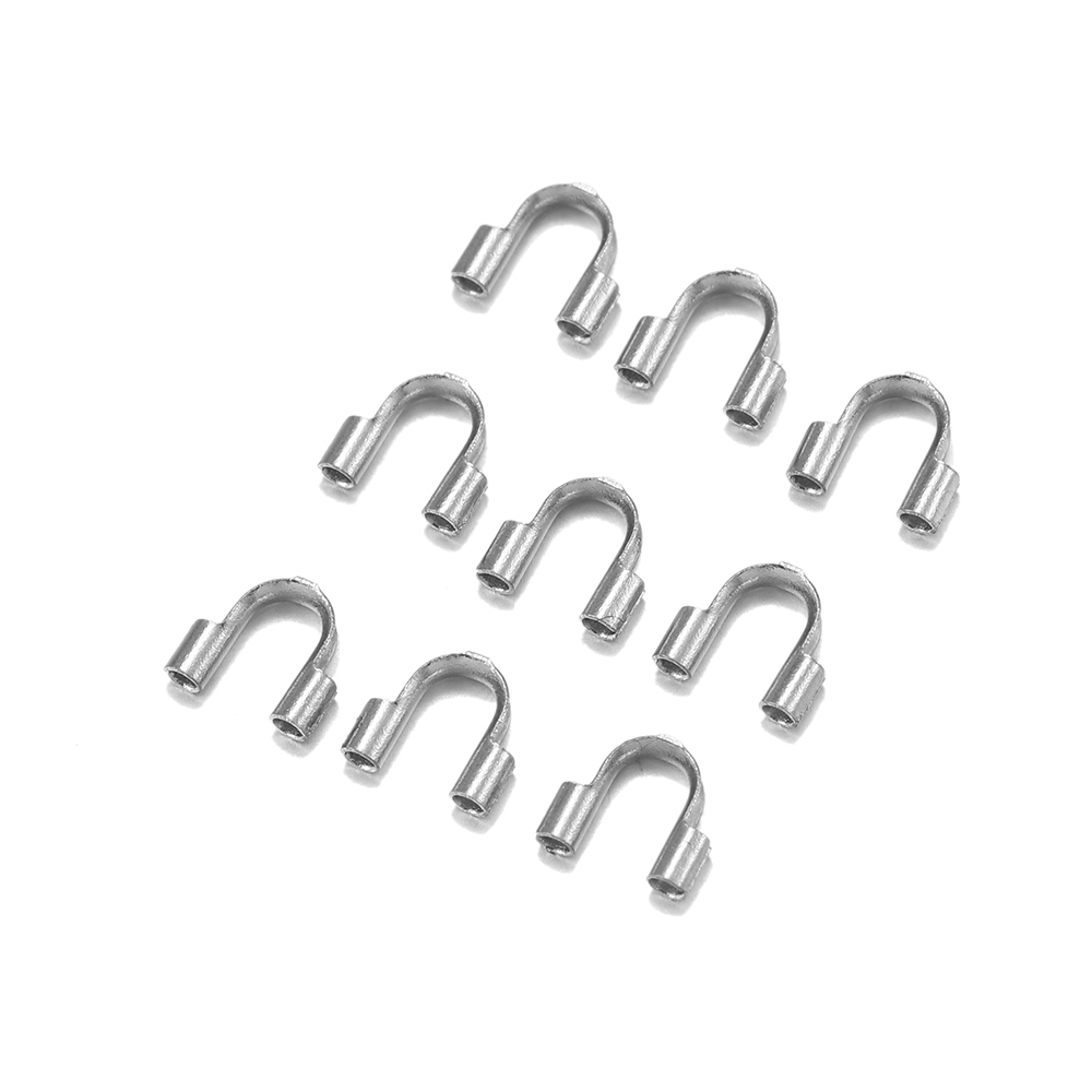 30 Pcs Pelindung Kawat Bahan Stainless Steel Bentuk U Untuk Membuat Perhiasan