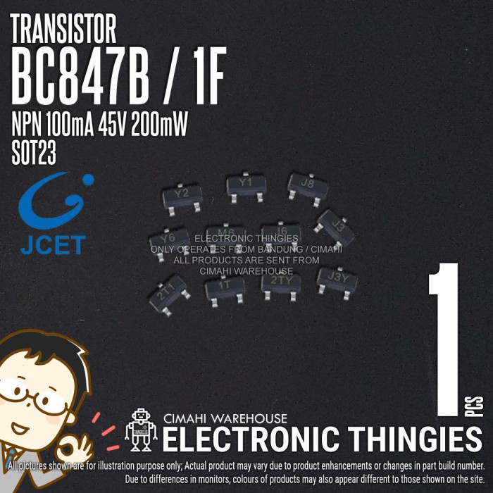 BC847B SOT23 JCET 1F TRANSISTOR SMD BC847