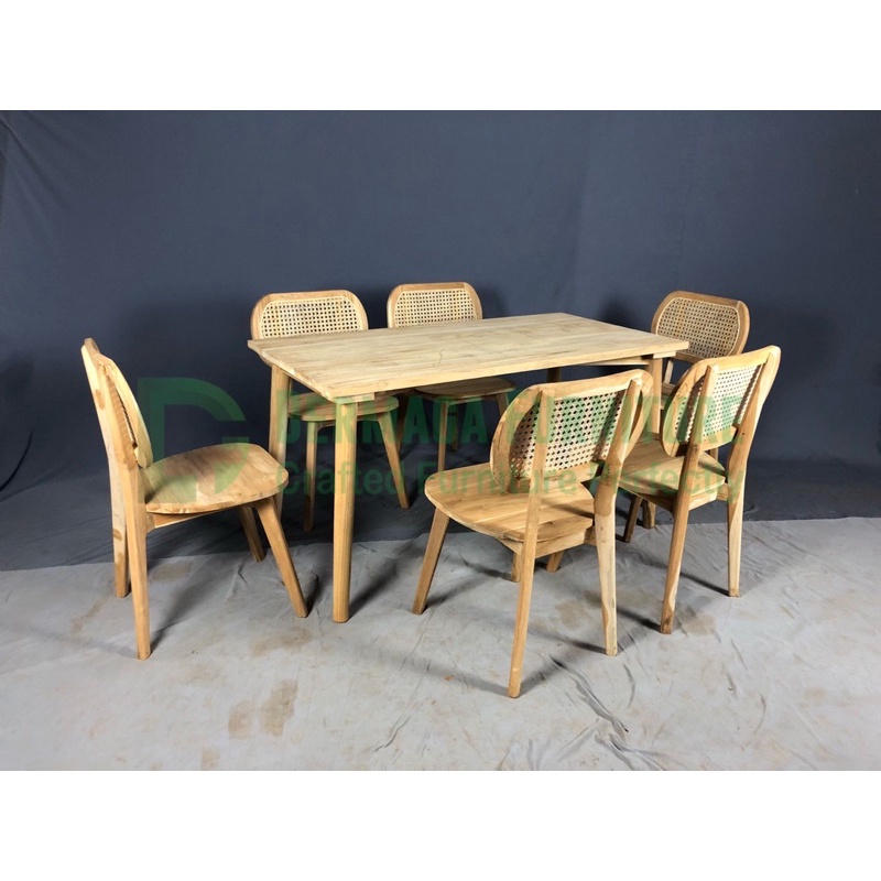 SET MEJA MAKAN KURSI OVAL RADIO ROTAN KURSI MODERN KUSI MURAH MINIMALI