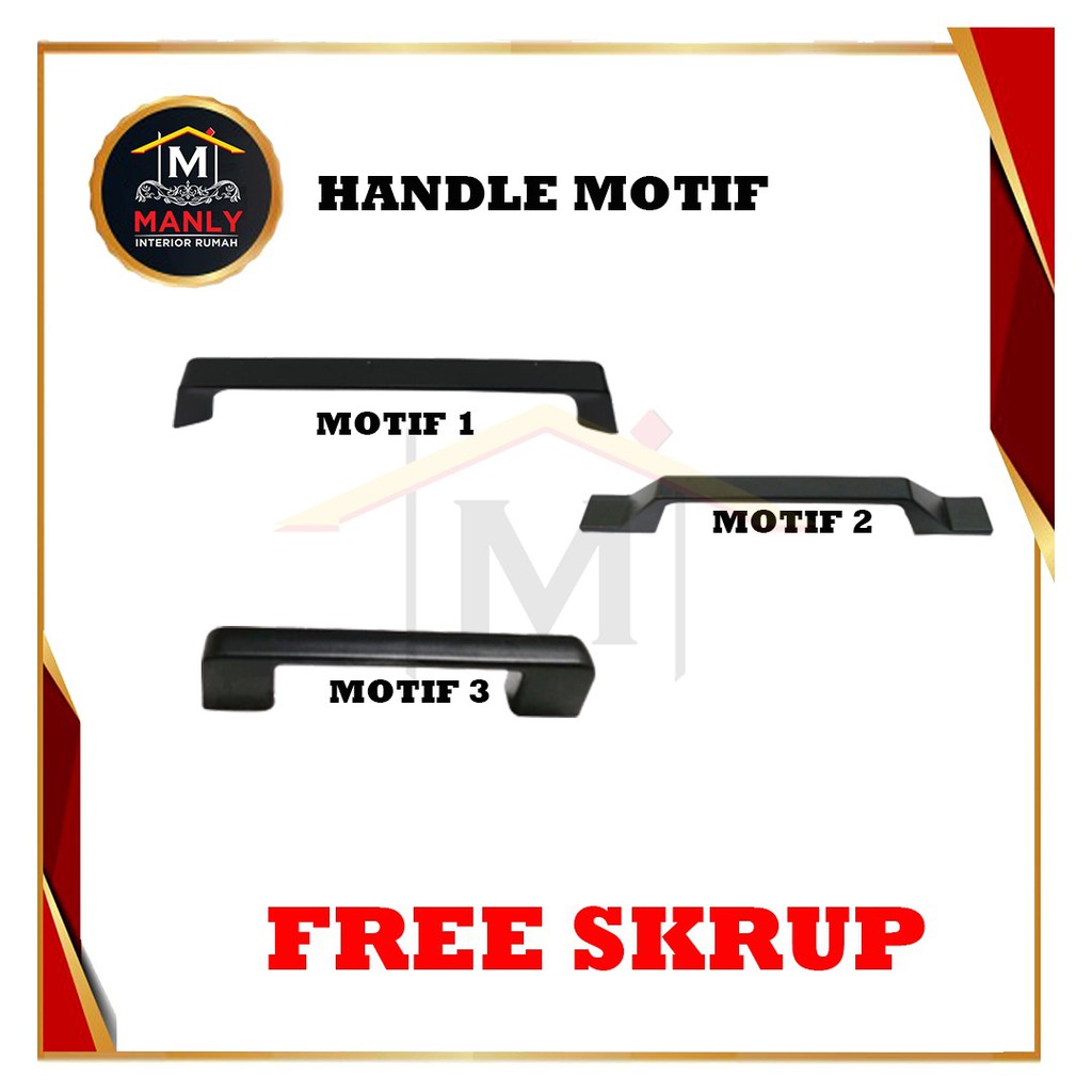 Handle Handel BLACK Tarikan Laci Hitam Minimalis Modern Bulat Gagang Pintu Lemari Nakas