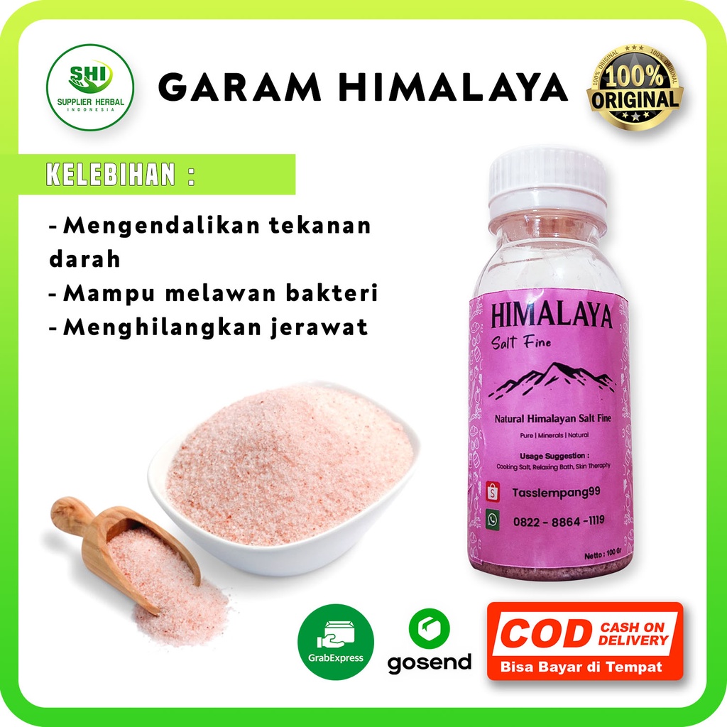 

Garam Himalaya 100 Gram Pink Himalaya Salt Fine | Garam Himalaya Asli Original | Bubuk Halus Garam Himalaya 100gram | Garam Himalaya Pink Botol | Garam Himalaya Halus | Garam Himalaya Premium Organic Original 100% Natural | Himalaya Salt