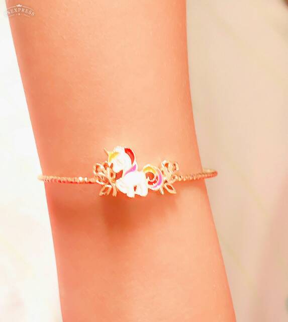 Gelang Anak Poni Pink Gold Xuping