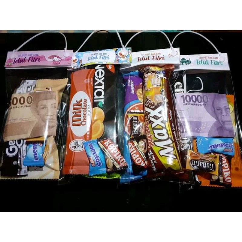 

TAS SNACK ULANG TAHUN 16x20cm PLASTIK LABEL DAN TALI BISA UNTUK THR ULANG TAHUN SOUVENIR AMPLOP LEBARAN