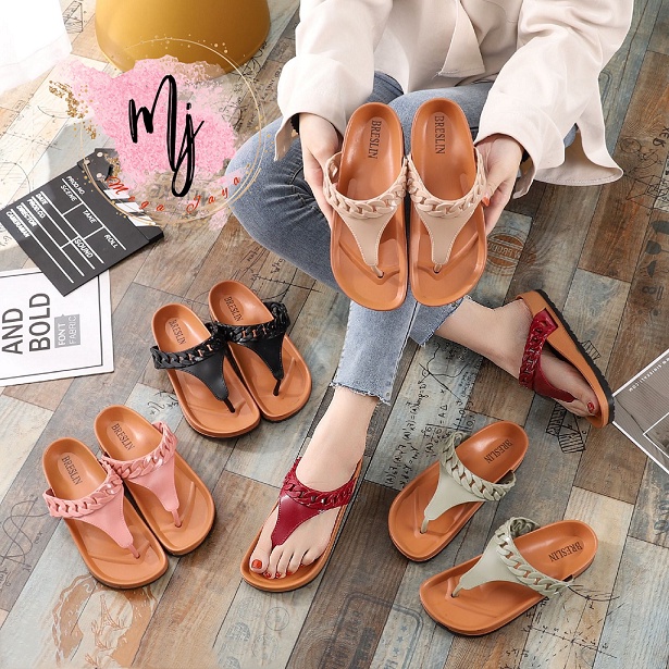 sandal import wanita breslin sendal jepit fashion murah