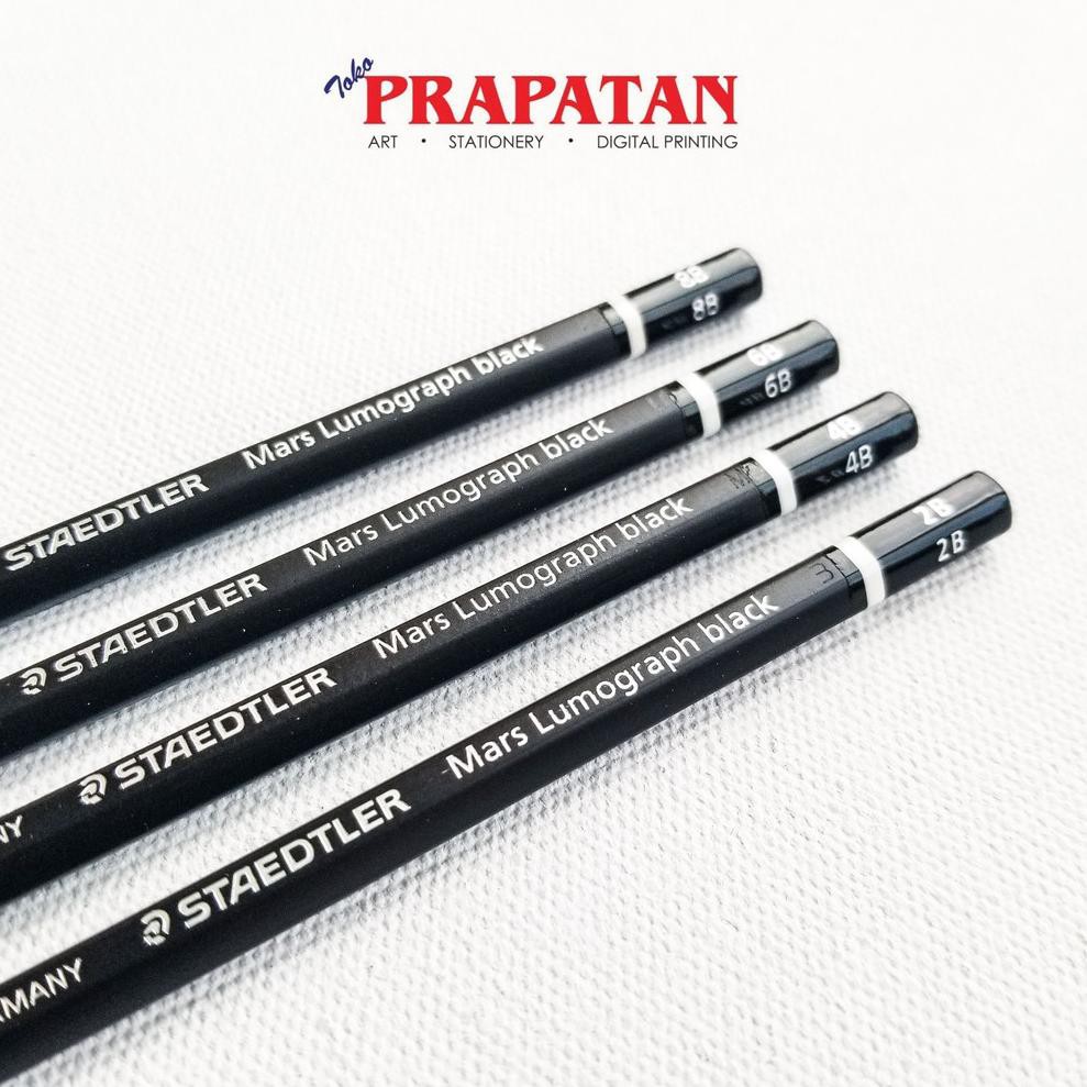 

[KODE X57] Pensil Staedtler Black / Staedtler Mars Lumograph Black 2B, 4B, 6B, 8B