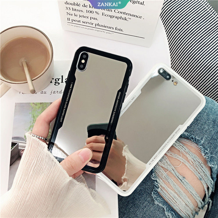 Anticrack Mirror Case Glass Vivo Z5 Y7s Z5x Y3 X27 U1 Y95 S1 Y55 Y66 Y67 Y83 Y81 Y81S Y71 Y79 Y75s Y73 Y85 Z1 Z1i Z3 Z3i Y89 Z3x Y93 Y93s Y97 X7 X9 X9s Cover Soft Plating TPU Back Cover Annka