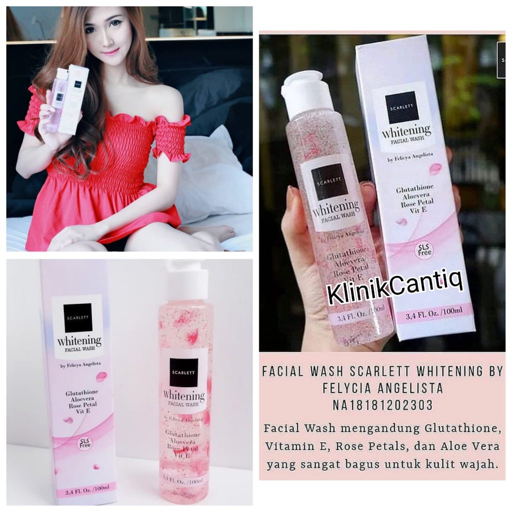 Scarlett Whitening Facial Wash Sabun Pembersih Wajah Scarlet