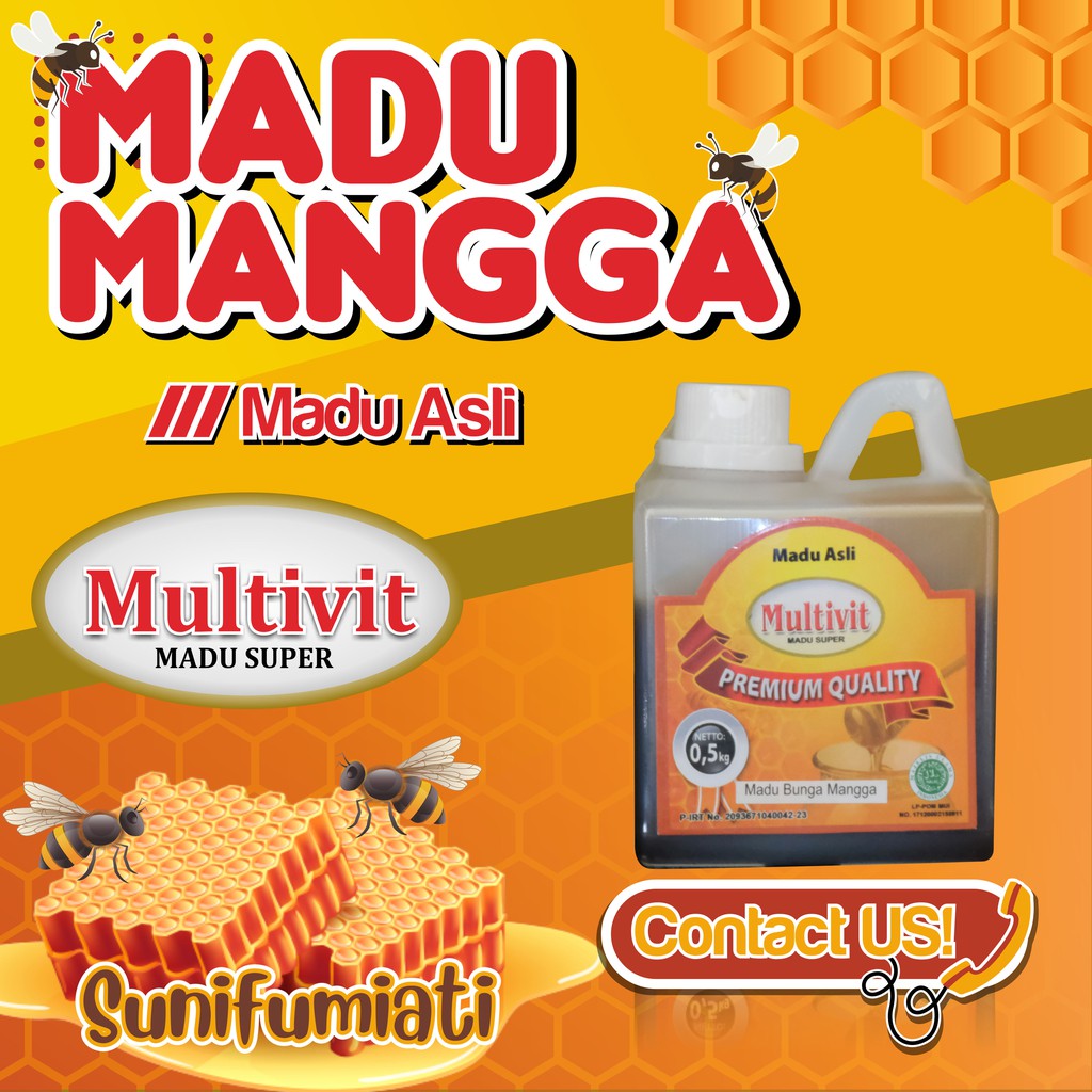 

Madu Multivit Mangga 500gr | Madu Asli 100% | Madu Murni 100%