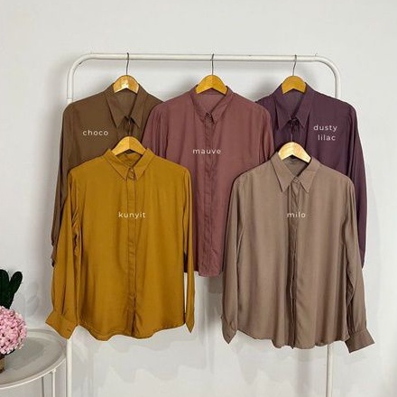 Key Blouse Kemeja Rayon // Kemeja Basic // Kemeja kantor