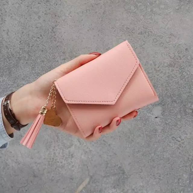 Bundara.id Do-1038 Korean style Dompet love dompet lipat cantik import