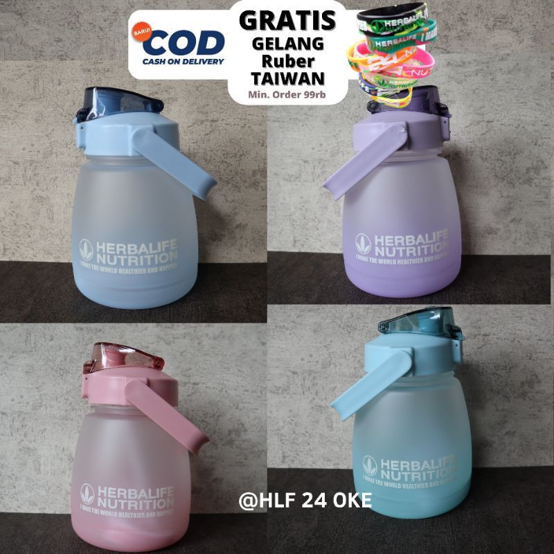 BOTOL MINUMAN HERBALIFE 1-2 LITER ORI IMPORT BAHAN PREMIUM BELLY LABU VIRAL