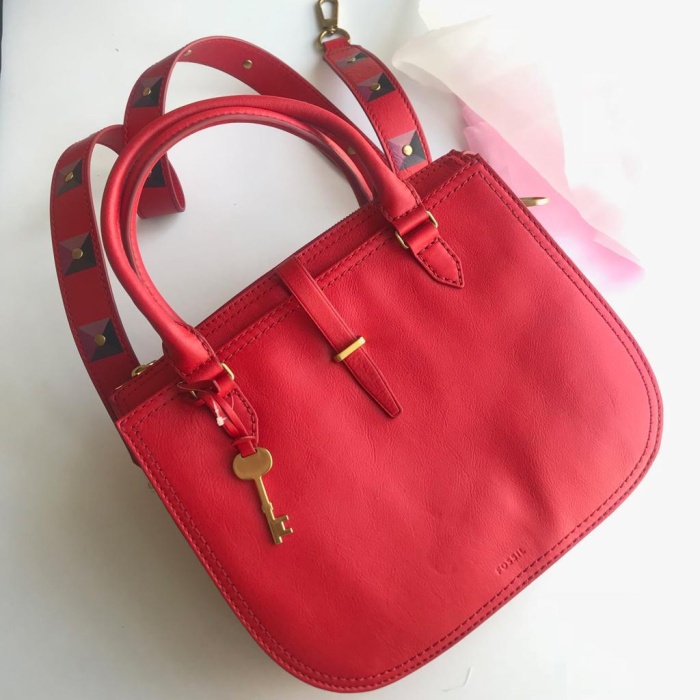 Tas Fossil Ryder Satchel Medium Red