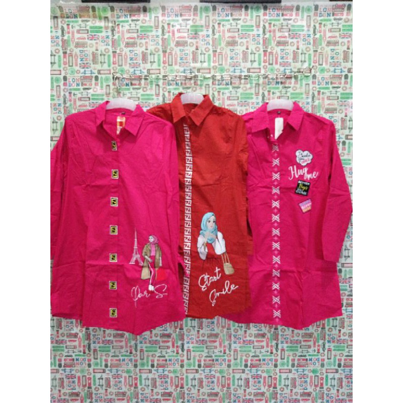 TUNIK KATUN STRET BORDIR IMPORT