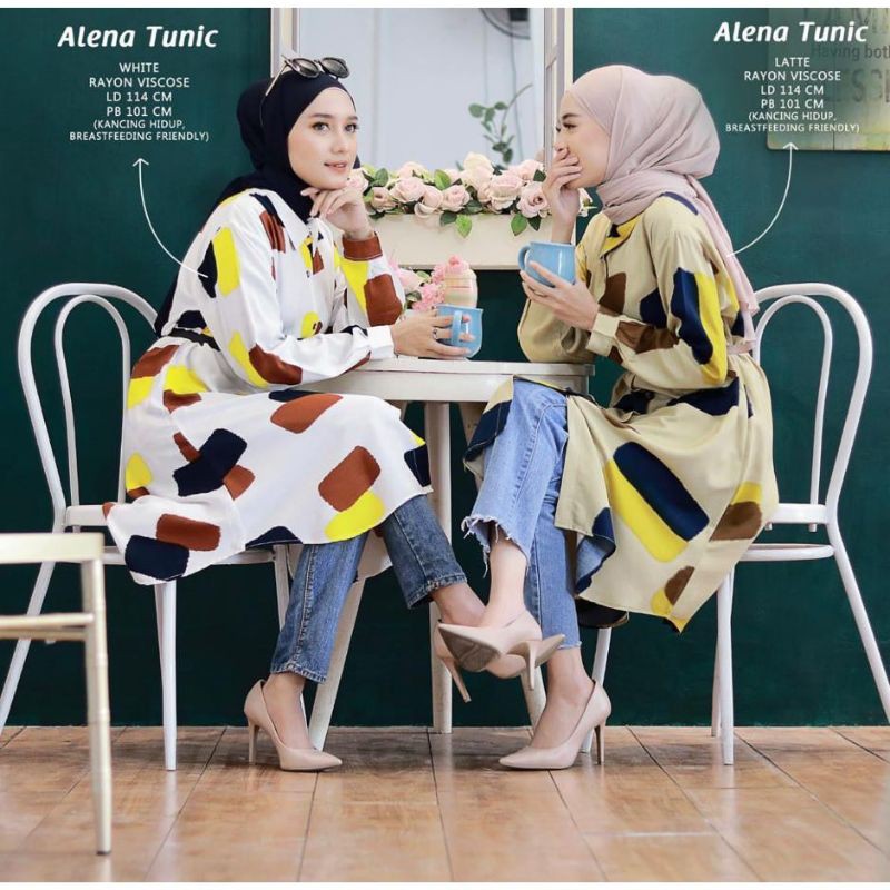 SMOTY LONG TUNIK RAYON UNIQLO PREMIUM MOTIF