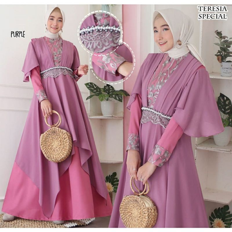 Teresia syari gamis lebaran seragam bridesmaid nikahan