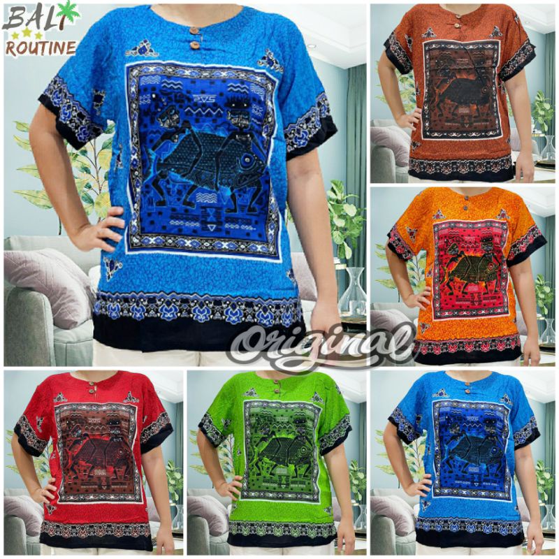 kaos barong cowok cewek baju barong baju bali barong warna size XL besar bahan rayon super lembut dan adem