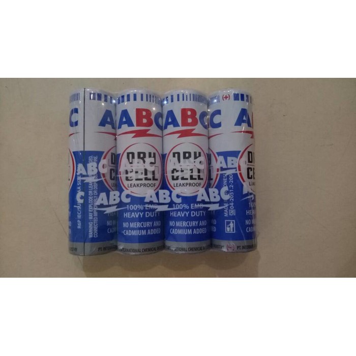 Baterai ABC Dry Cell AA Size 1.5V isi 4