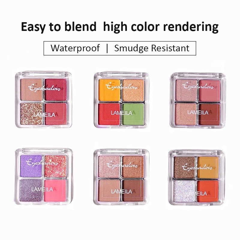 &lt;a,ux&gt;  lameila eyeshadow versi premium exclusive isi 4warna