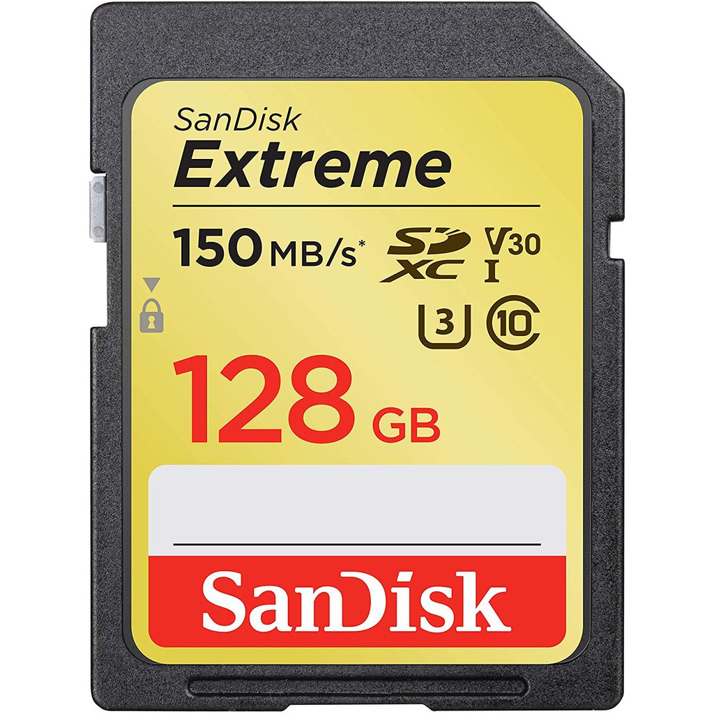 SD Card SanDisk Extreme 128GB SDHC UHS-I 4K U3 up to 150Mbps Original Garansi LIFE TIME