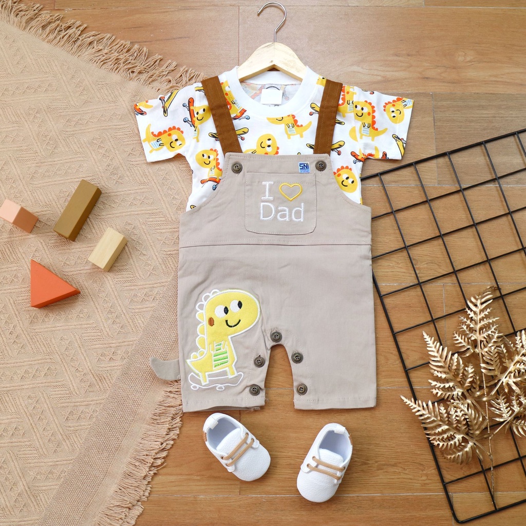 BARU! LIK002 - 2in1 Overall fashion bayi cowok laki-laki baju kodok Pergi Jalan Casual