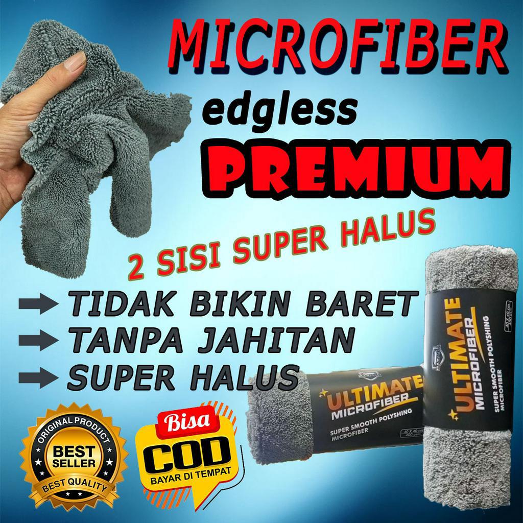 Premium Edgeless Microfiber 40x40cm - Kain Lap Platinum Care - 40x40cm,microfiber bulu panjang 2 sisi,microfiber halus