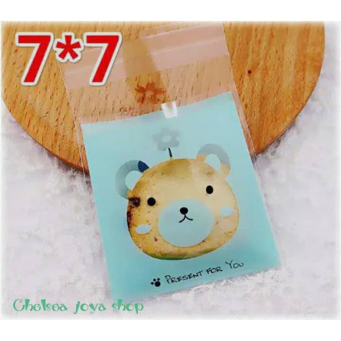 

Plastik bungkus kue- cookies- permen- roti- asesoris- fancy/7x7cm