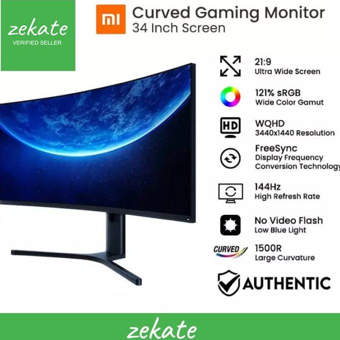 XIAOMI 34 Inch Curved Monitor / Layar Komputer MONITOR LED