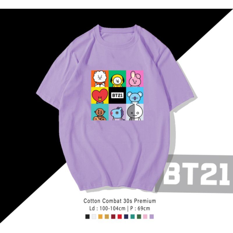 T-SHIRT / TUMBLR TEE KAOS BT21 BOX OVERSIZE PREMIUM