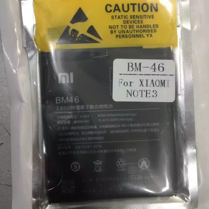 Baterai xiaomi redmi note 3 ( BM-46 ) original