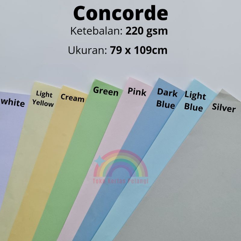 

Karton concorde 220 GSM isi per 5 pcs ukuran A1