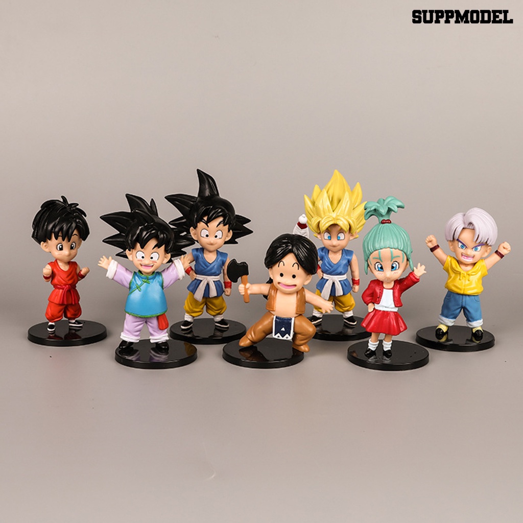 7pcs / Set Mainan Action Figure model Dragon Ball Bahan Pvc Untuk Anak / Koleksi