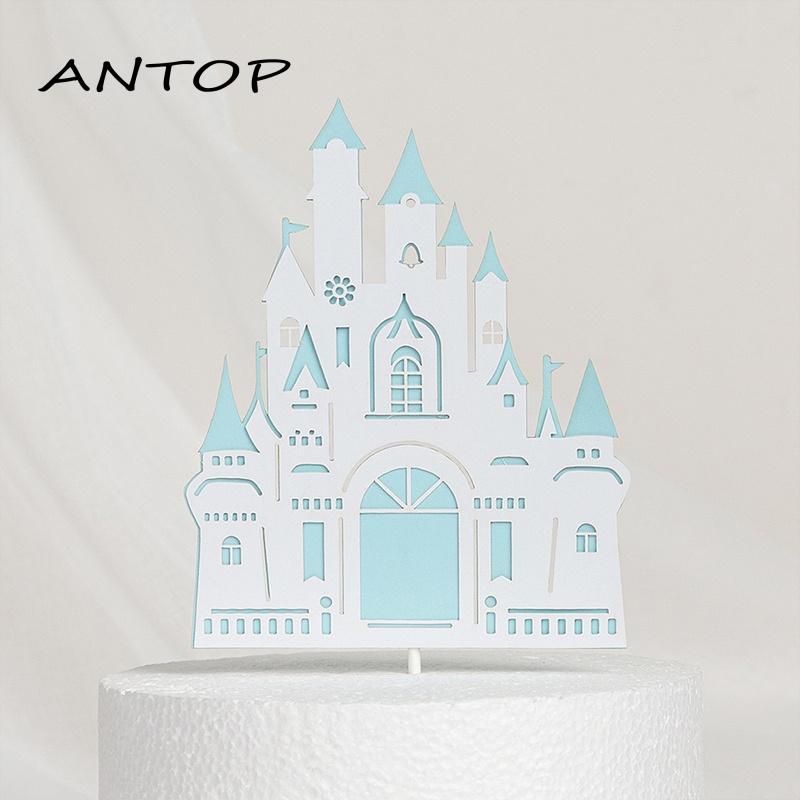 1 Pcs Cake Topper Sisipan Kue Aksesoris  Akrilik Castle  Pesta Untuk Happy Birthday ANTOP