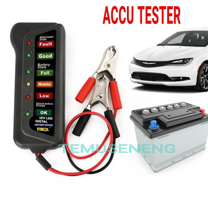 Alat Tester Aki Mobil Motor Led Tester Alternator Battery Test Accu