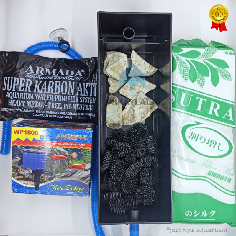 1 SET FILTER BIG TANK JUMBO SUDAH DAPAT MESIN POMPA - BOX FILTER MEDIA LENGKAP UNTUK AQUARIUM BESAR