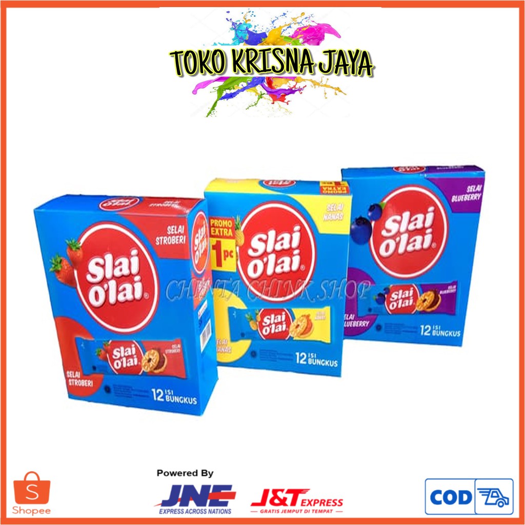 

ROMA SLAI O'LAI BISKUIT SUSU RASA STRAWBERRY | NANAS | BLUEBERRY 1 PACK ISI 10 PCS X 32 GRAM