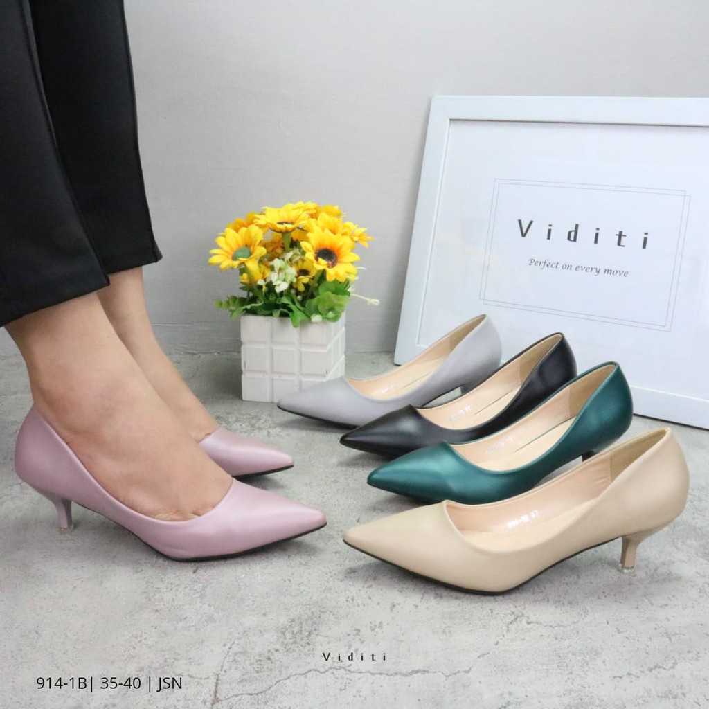 Vinz Shoes - [ 6 Warna ] Viditi Esme Doff Sepatu Import Wanita Heels Prewed Wedding Nikah-1 kg muat 2 pasang
