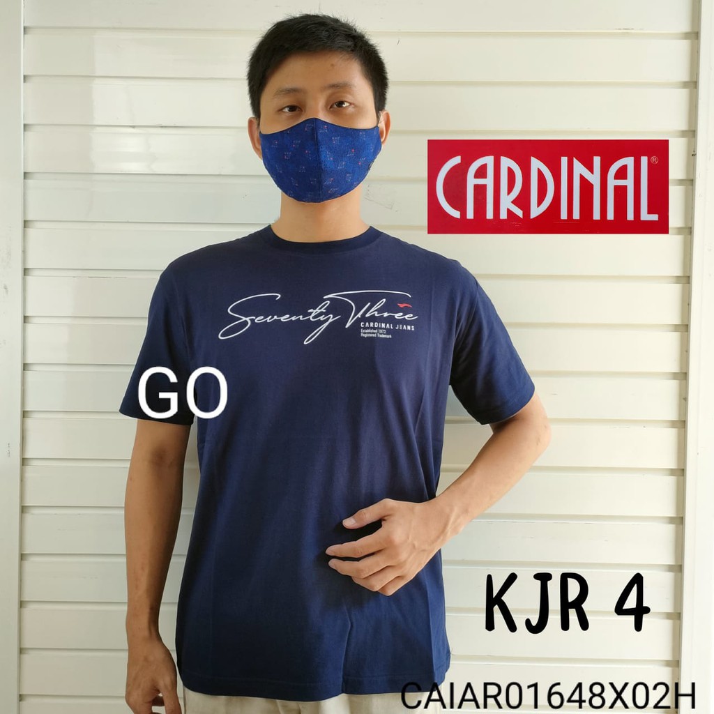 gof KJR CARDINAL JEANS KAOS T-Shirt Pakaian Pria Atasan Kaos Oblong Casual Santai Original